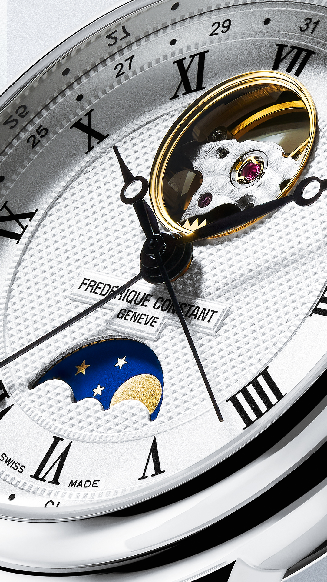 FREDERIQUE CONSTANT  Мужские швейцарские часы с автоматическим механизмом на кожаном ремешке, 40 мм