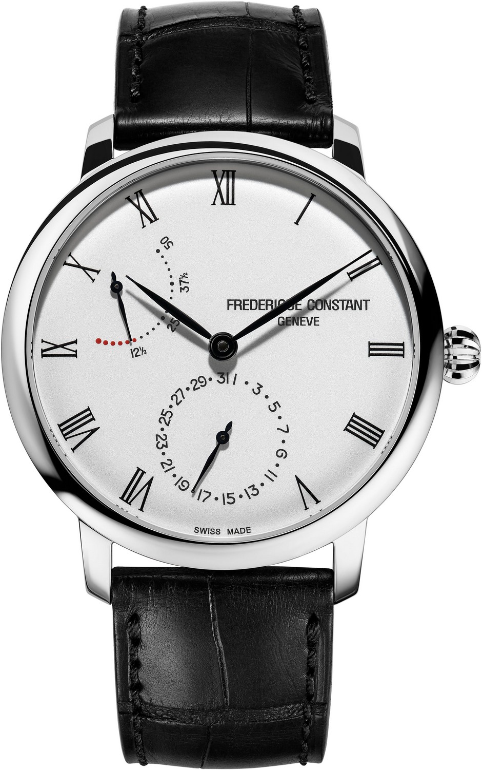 FREDERIQUE CONSTANT  Мужские швейцарские часы, мануфактурный автоматический механизм, сталь, ремешок из кожи аллигатора
