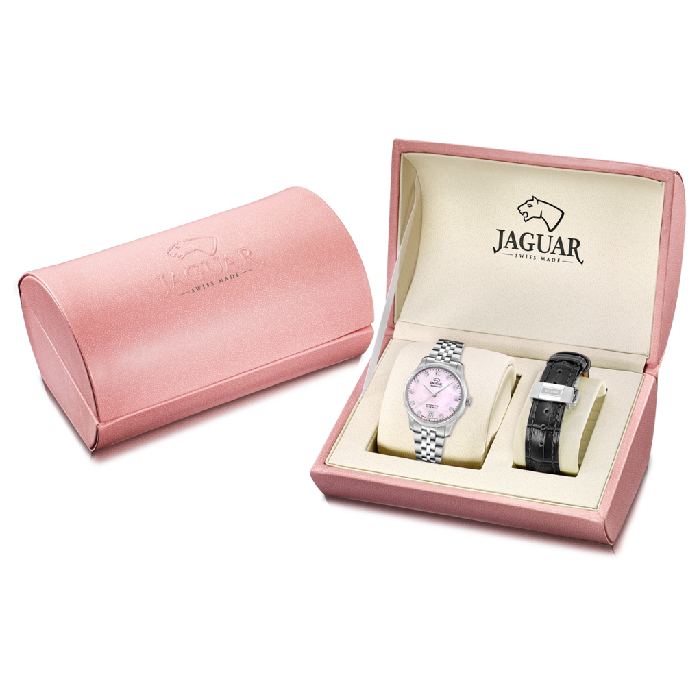 JAGUAR  Женские швейцарские часы, автоматический механизм, сталь, 34 мм