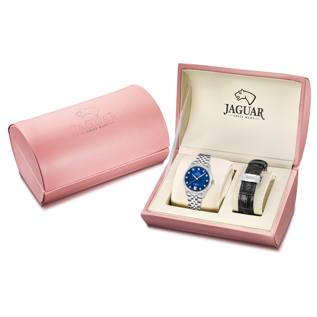 JAGUAR  Женские швейцарские часы, автоматический механизм, сталь, 34 мм
