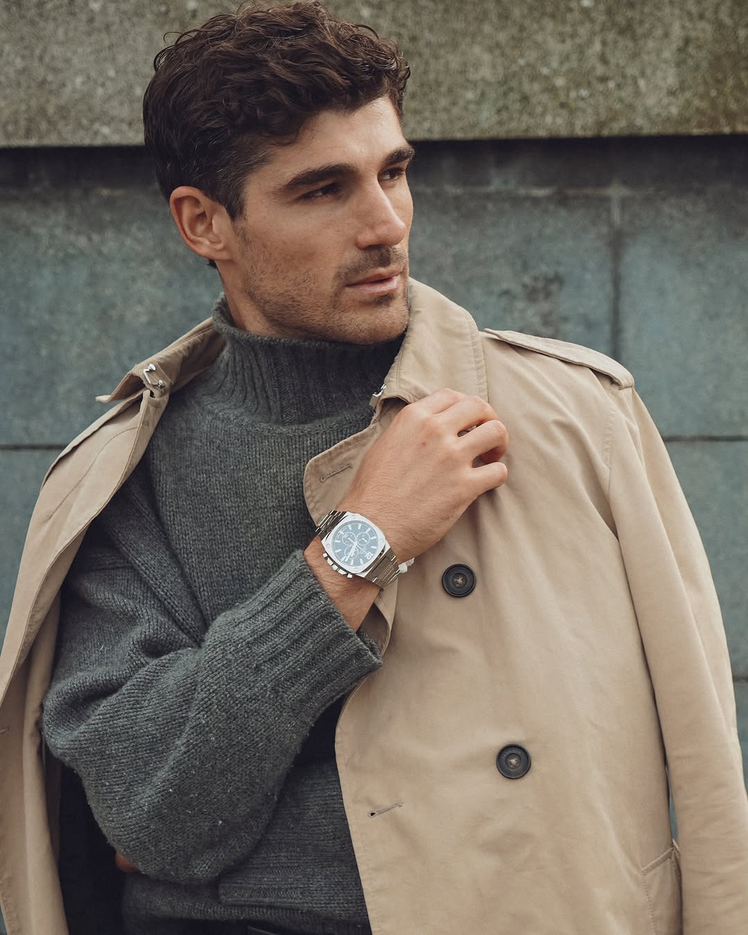 JAGUAR  Мужские швейцарские часы, кварцевый механизм, сталь, 43*43 мм