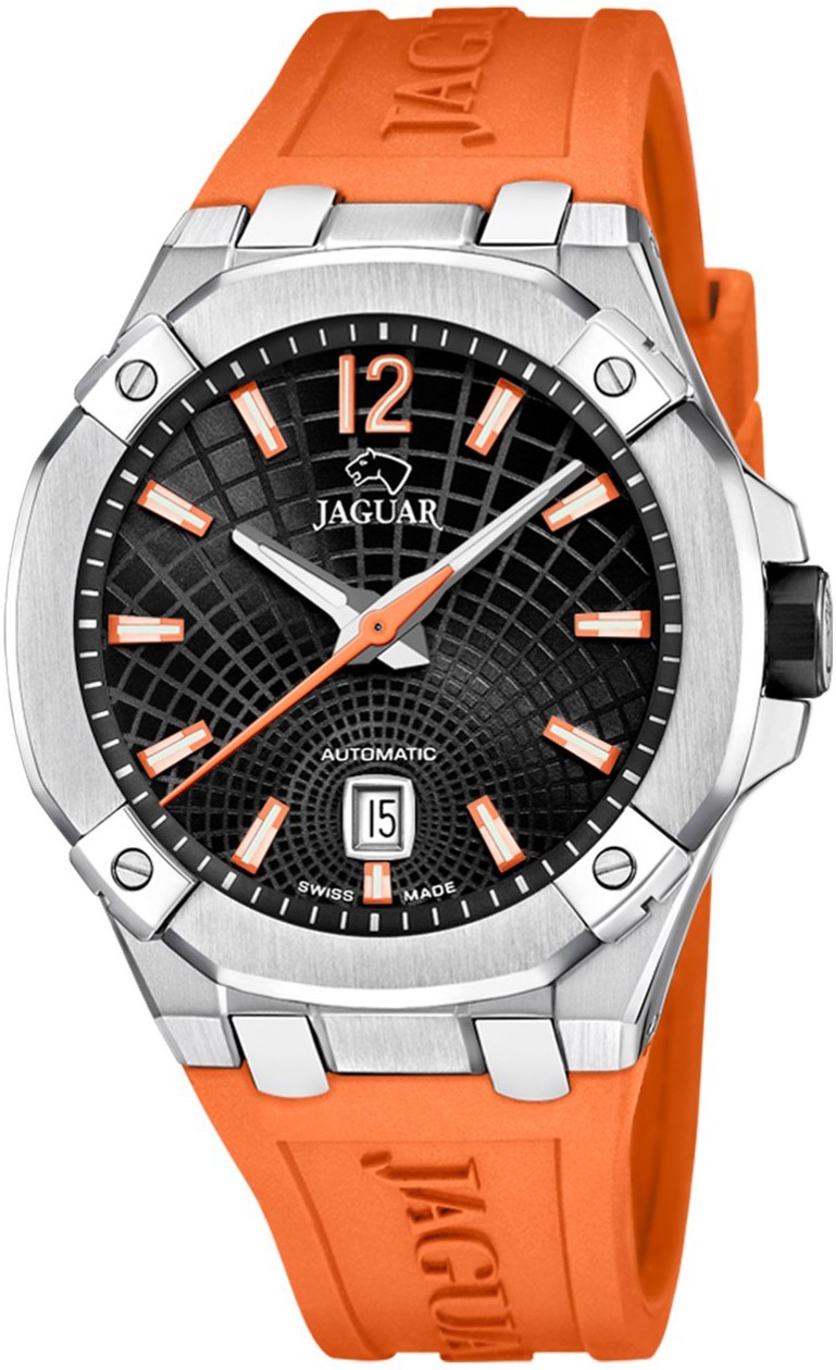 JAGUAR  Мужские швейцарские часы, автоматический механизм, сталь, 44 мм