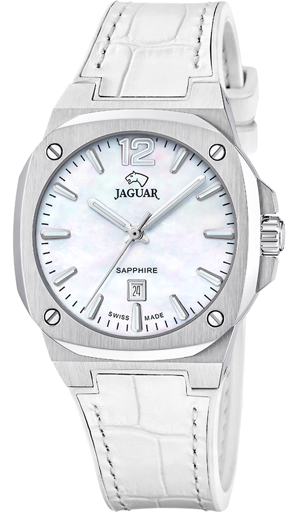 JAGUAR  Женские швейцарские часы, кварцевый механизм, сталь, 34 мм