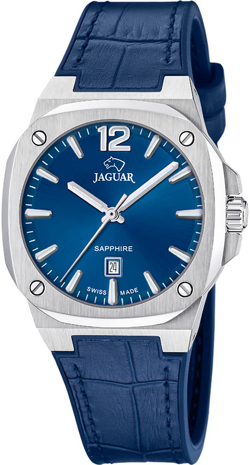 JAGUAR  Jaguar Swiss Made women's watch J1032/4 with a stainless steel
 case and a sapphire glass fitted with a leather bracelet.