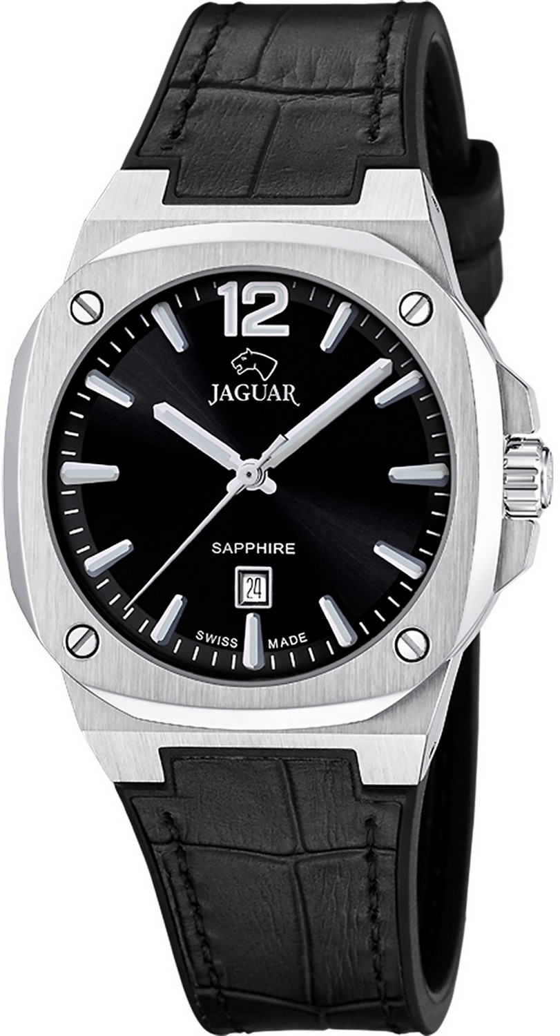 JAGUAR  Jaguar Swiss Made women's watch J1032/5 with a stainless steel
 case and a sapphire glass fitted with a leather bracelet.