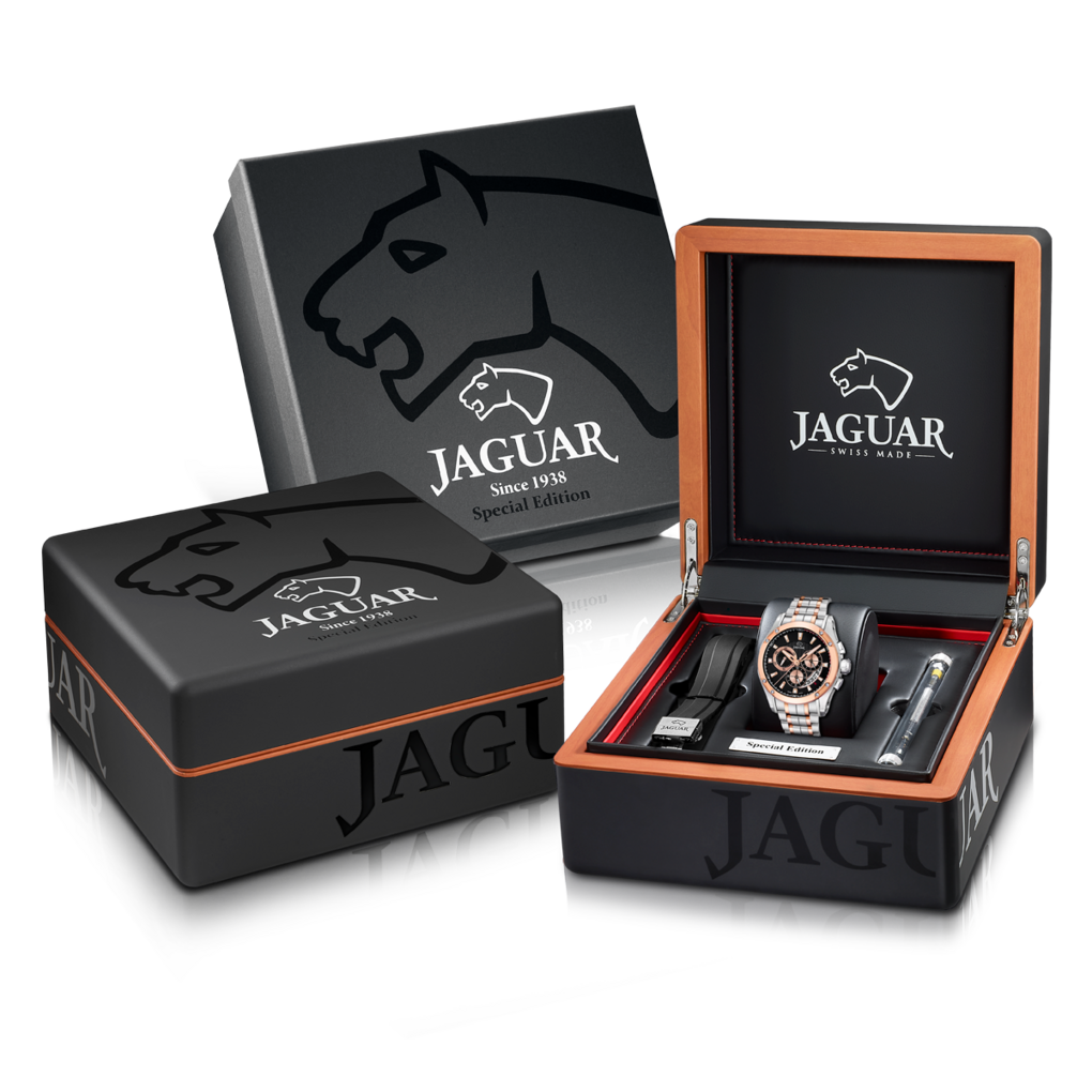 JAGUAR  Мужские швейцарские часы, кварцевый механизм, сталь с покрытием, 45 мм