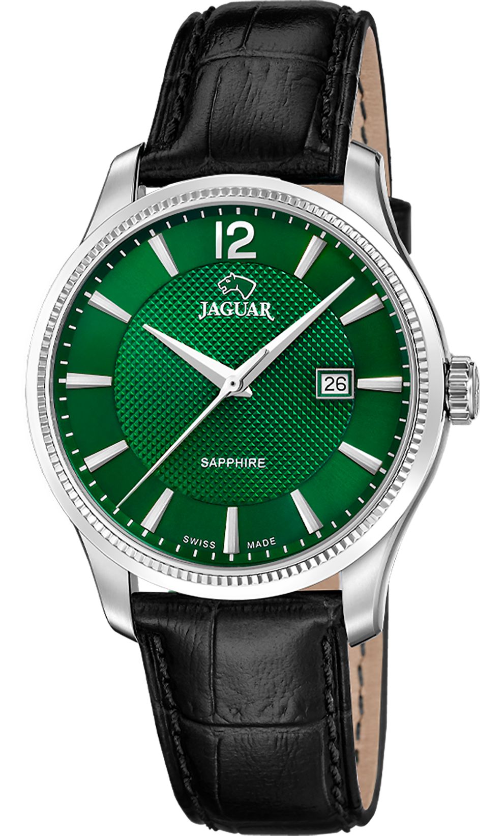 JAGUAR  Мужские швейцарские часы, кварцевый механизм, сталь, 40 мм