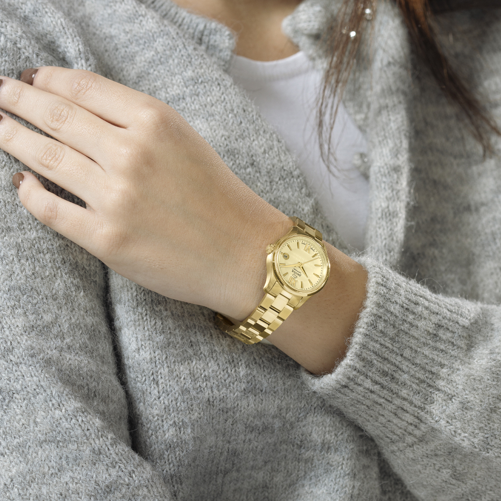 JAGUAR  Женские швейцарские часы, кварцевый механизм, сталь, 29 мм