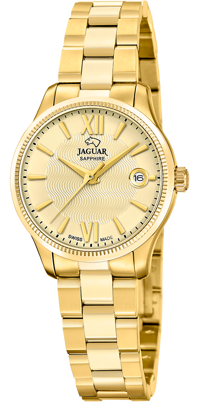 JAGUAR  Женские швейцарские часы, кварцевый механизм, сталь, 29 мм