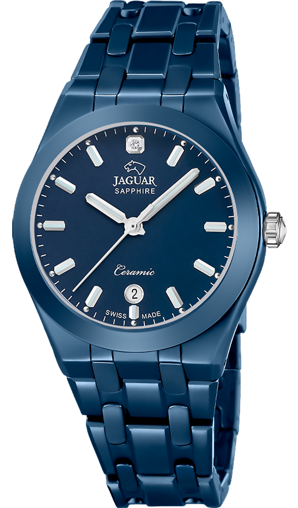 JAGUAR  Женские швейцарские часы, кварцевый механизм, керамика, 37 мм