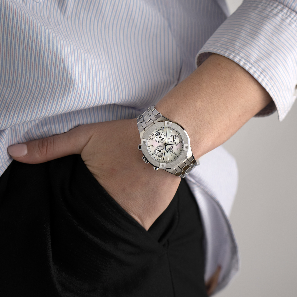 JAGUAR  Женские швейцарские часы, кварцевый механизм, сталь, 38 мм