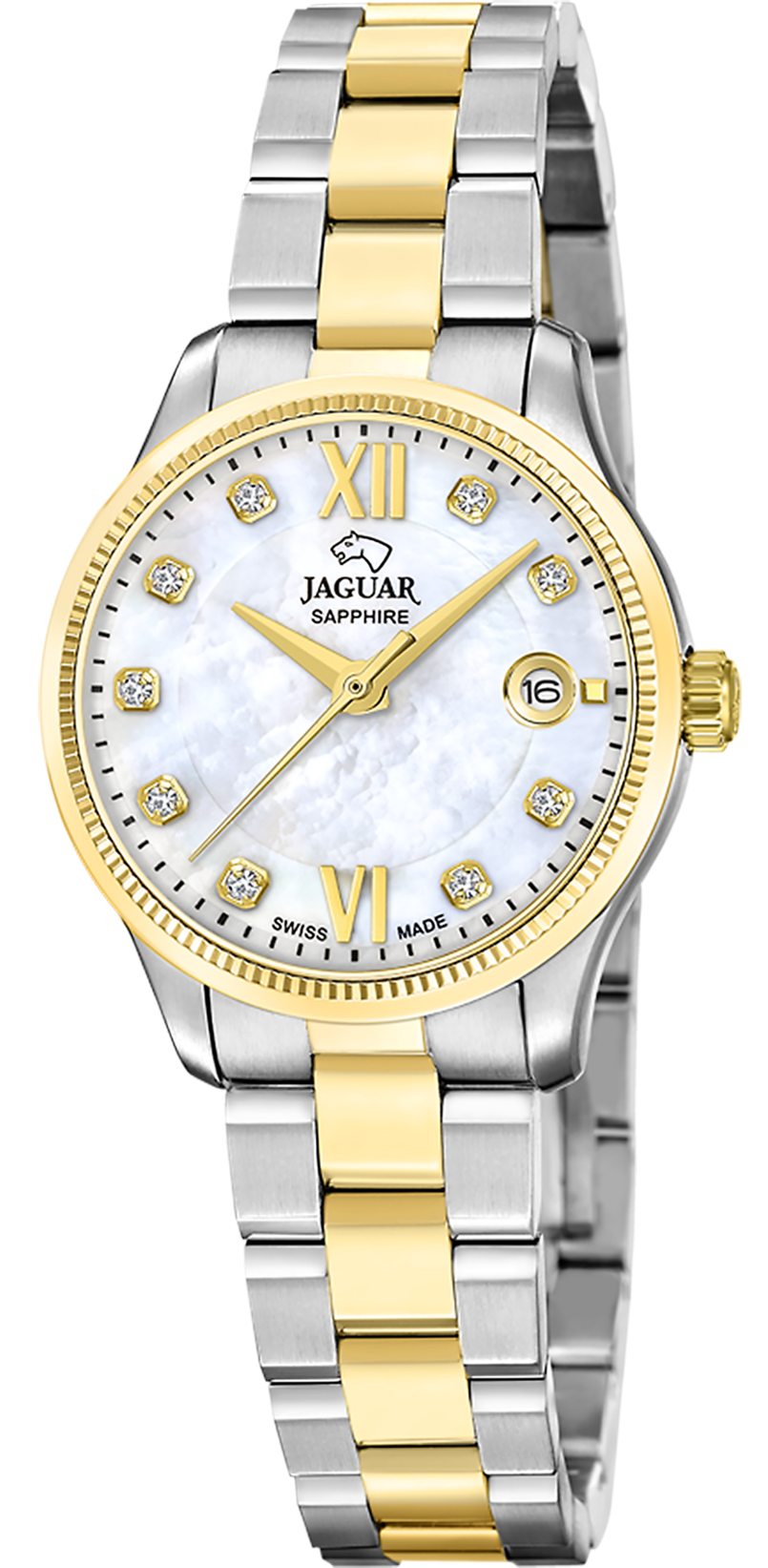 Часы JAGUAR  J1059/2 Женские швейцарские часы, кварцевый механизм, сталь с покрытием, 29 мм