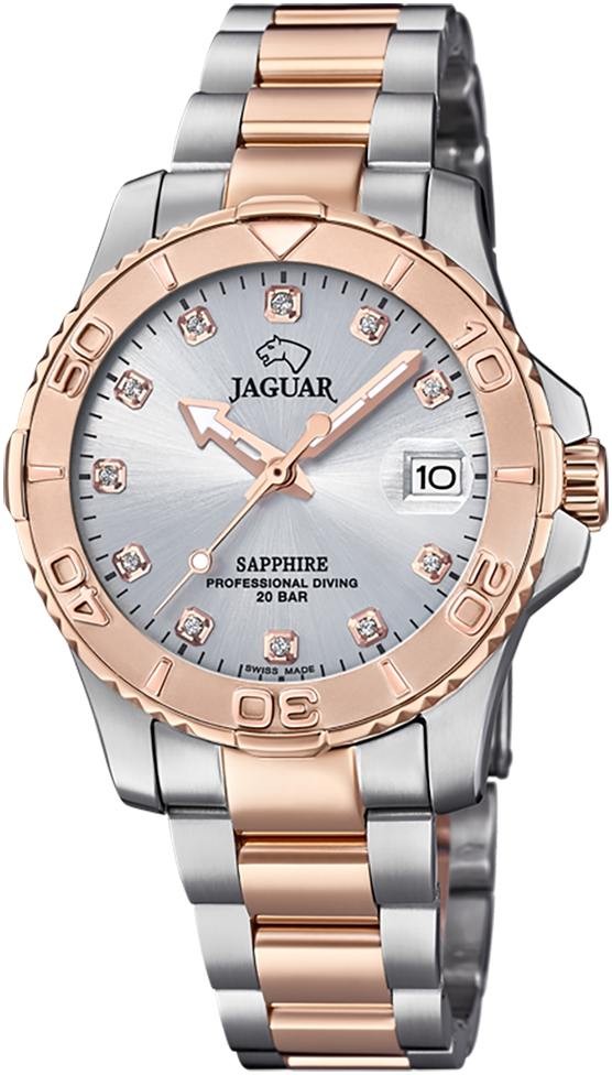 JAGUAR  Женские швейцарские часы, кварцевый механизм, сталь с покрытием, 34 мм