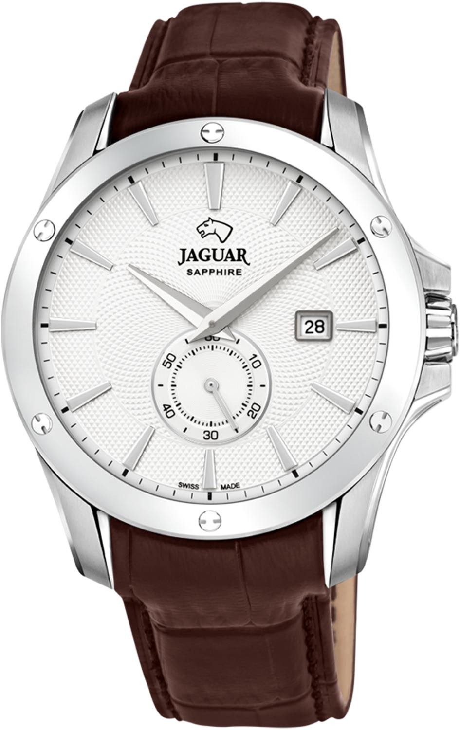 JAGUAR  Мужские швейцарские часы, кварцевый механизм, сталь, 44 мм