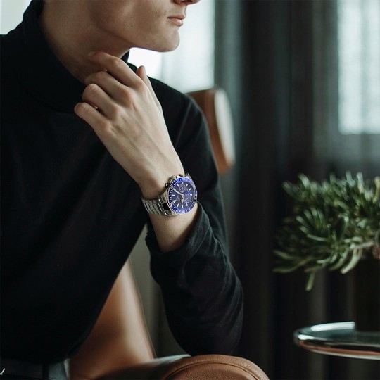 JAGUAR  Мужские швейцарские часы, гибридный механизм, сталь, 45,7 мм