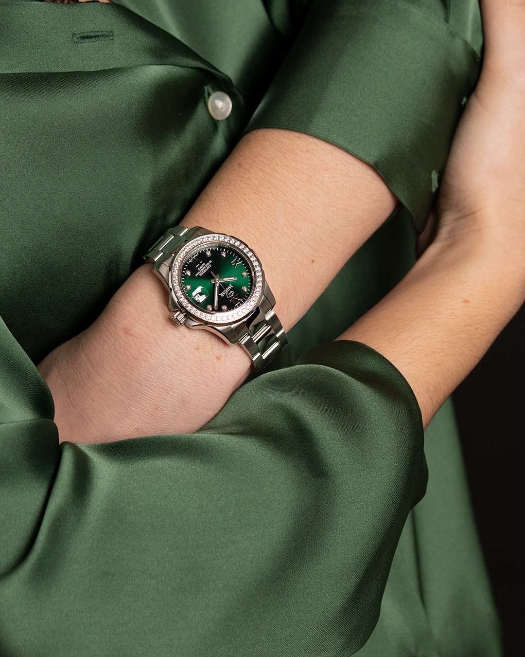 JAGUAR  Женские швейцарские часы, кварцевый механизм, сталь, 34,5 мм