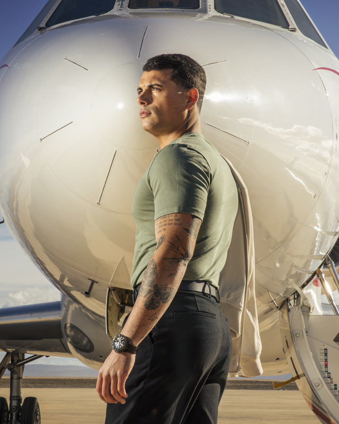 JAGUAR  Мужские швейцарские часы, гибридный механизм, сталь с покрытием, 45,7 мм