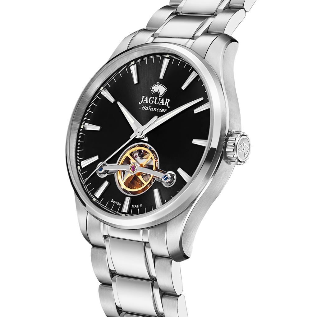 JAGUAR  Мужские швейцарские часы, автоматический механизм newton soprod, сталь, 41,5 мм