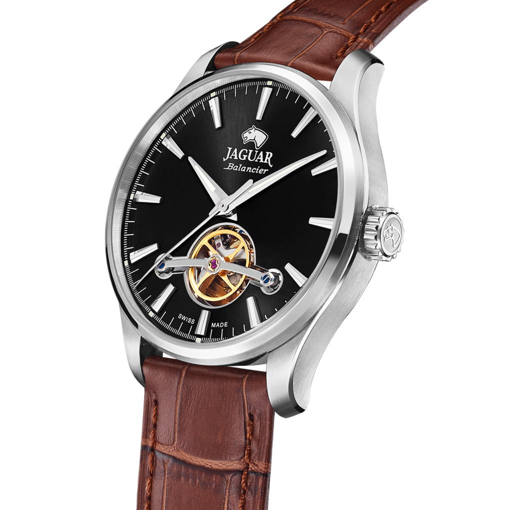 JAGUAR  Мужские швейцарские часы, автоматический механизм newton soprod, сталь, 41,5 мм
