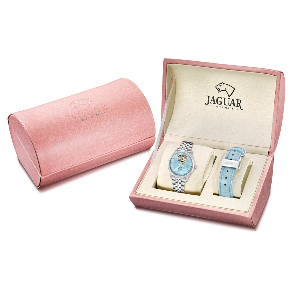 JAGUAR  Женские швейцарские часы, автоматический механизм, сталь, 34 мм