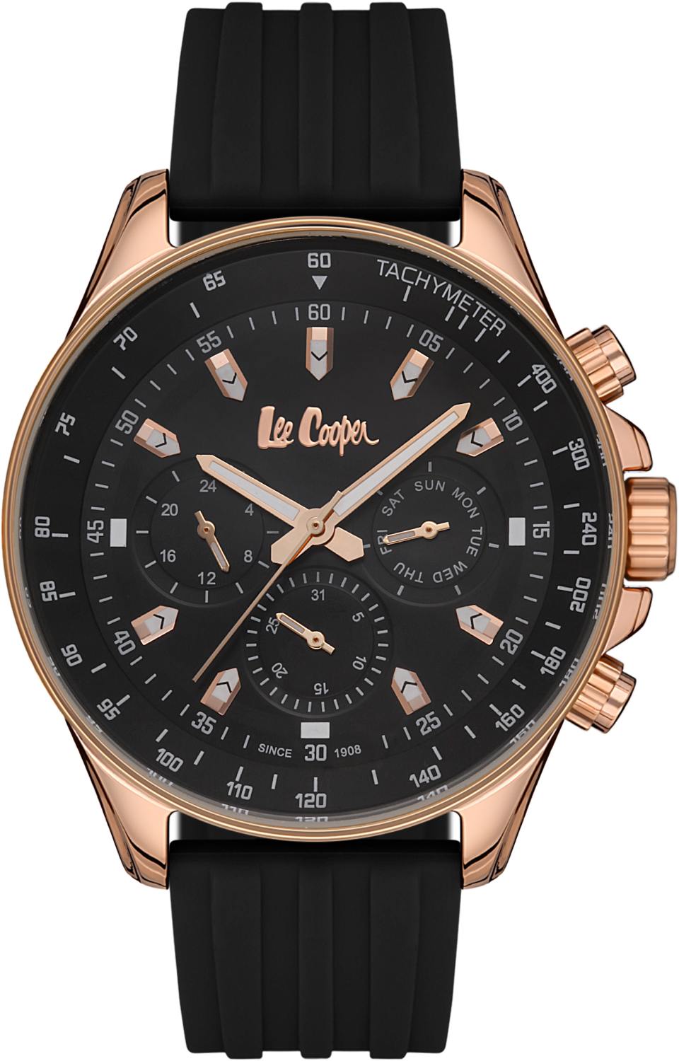 LEE COOPER  Мужские часы, кварцевый механизм, суперметалл с покрытием, 47 мм