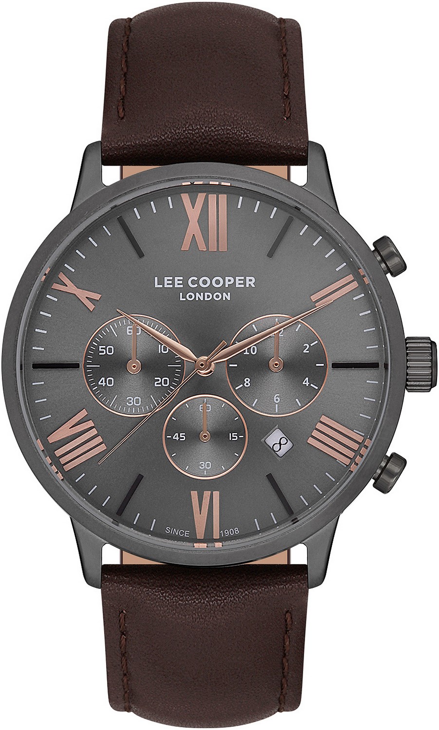 LEE COOPER  Мужские часы, кварцевый механизм, суперметалл с покрытием, 