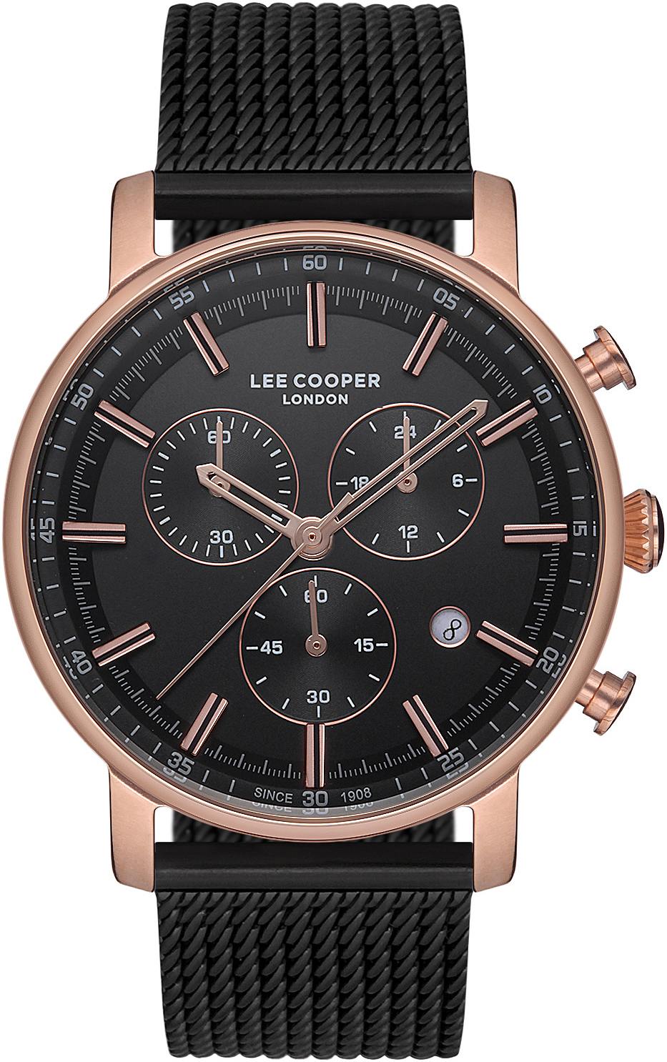 Часы LEE COOPER  LC07182.450 Мужские часы, кварцевый механизм, суперметалл с покрытием, 43,5 мм