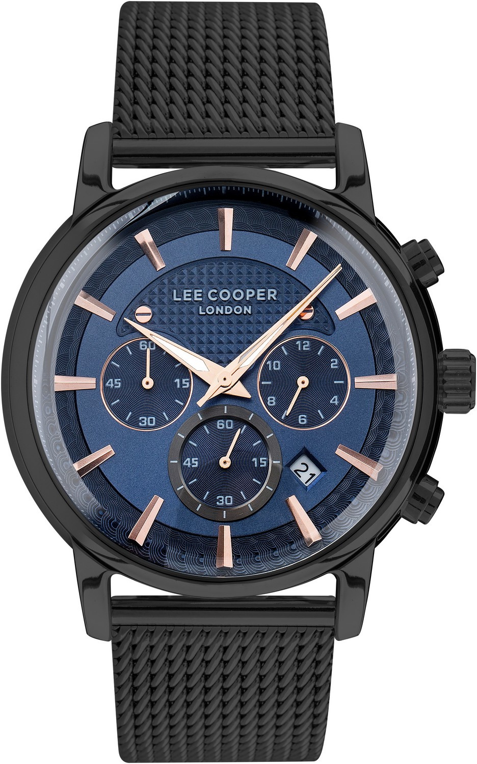 LEE COOPER  Мужские часы, кварцевый механизм, суперметалл с покрытием, 44 мм