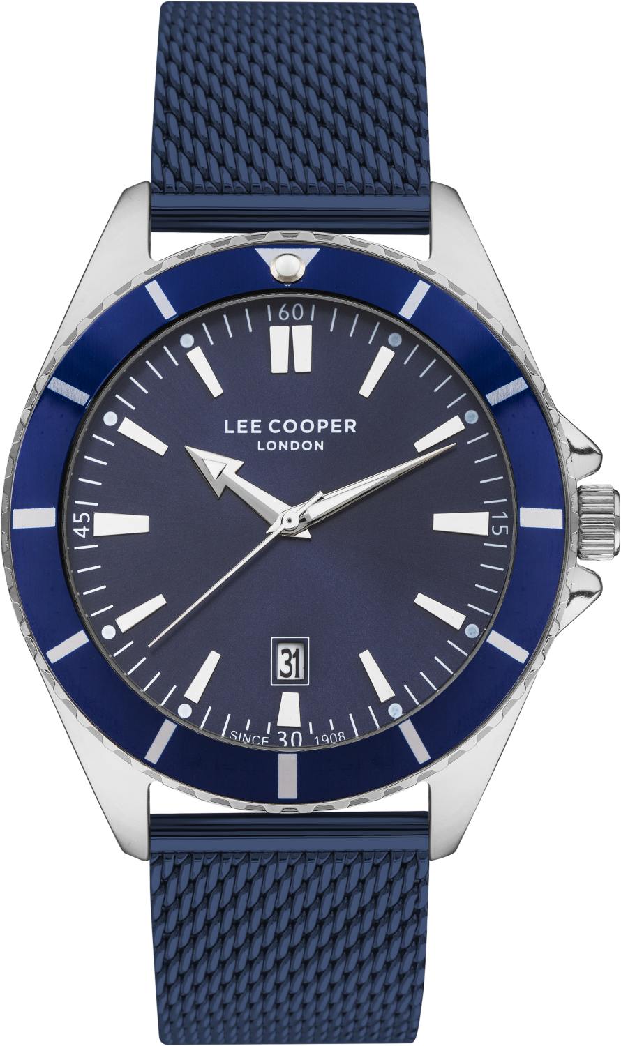 LEE COOPER  Мужские часы, кварцевый механизм, суперметалл, 45 мм