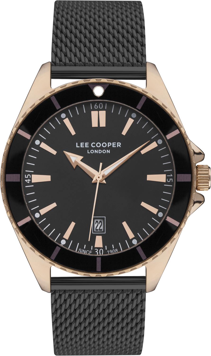 LEE COOPER  Мужские часы, кварцевый механизм, суперметалл с покрытием, 45 мм