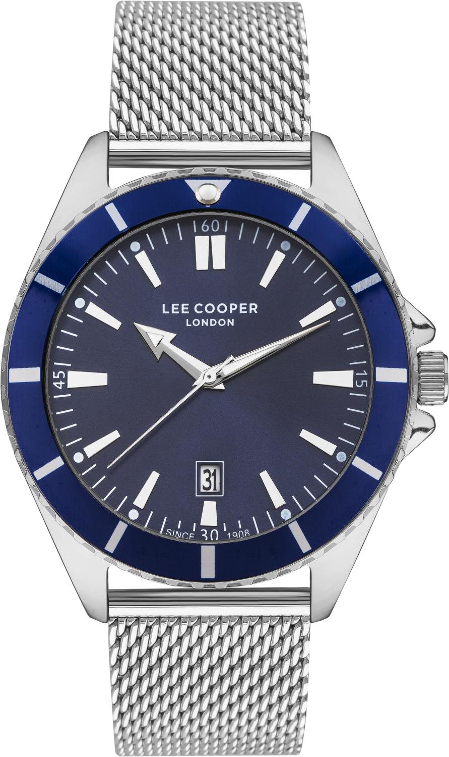 LEE COOPER  Мужские часы, кварцевый механизм, суперметалл, 45 мм