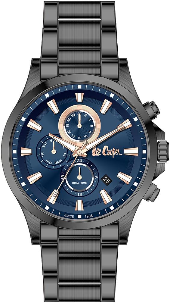 LEE COOPER  Мужские часы, кварцевый механизм, суперметалл с покрытием, 44 мм