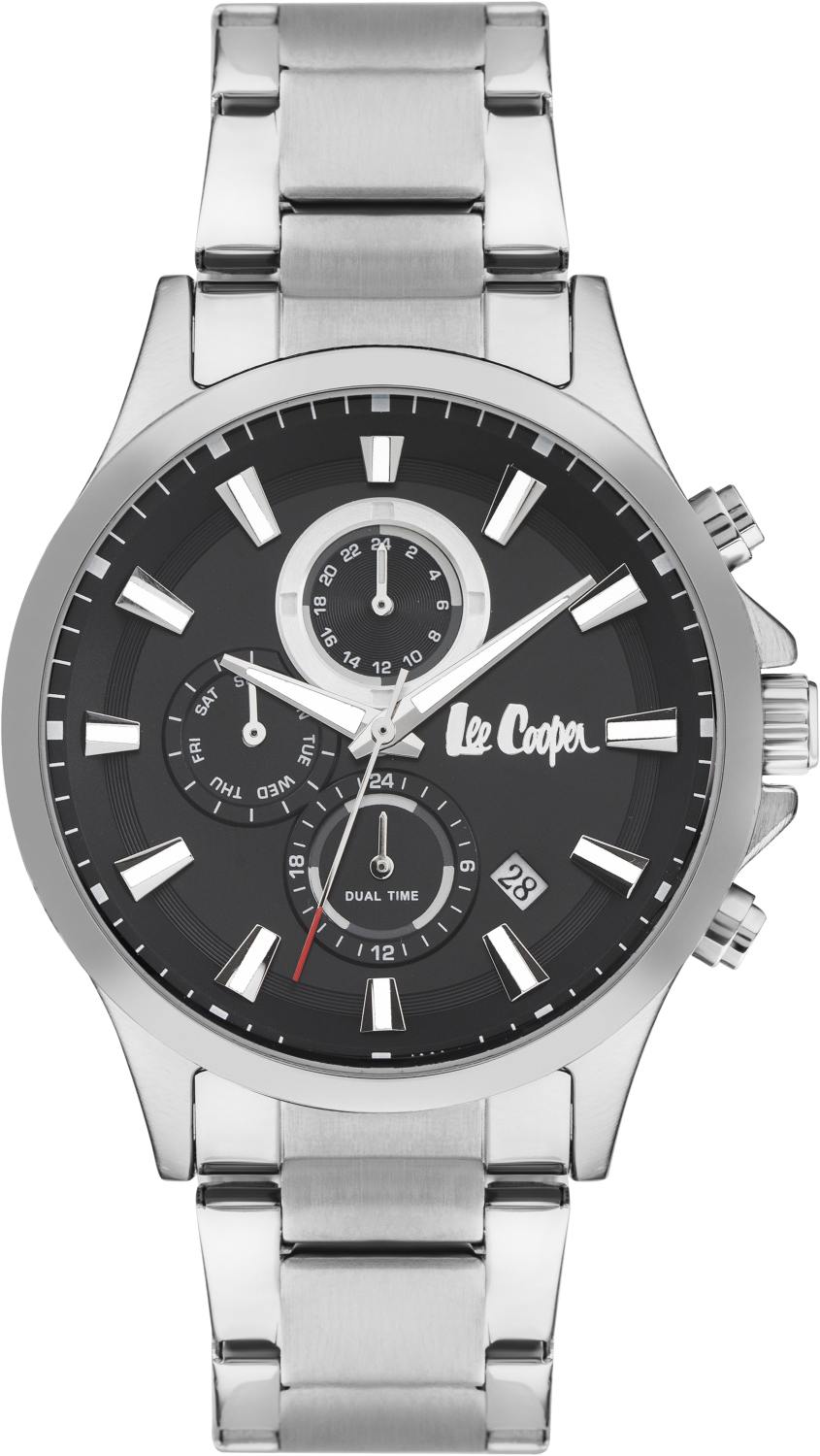 LEE COOPER  Мужские часы, кварцевый механизм, суперметалл, 44 мм