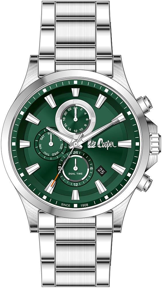 LEE COOPER  Мужские часы, кварцевый механизм, суперметалл, 44 мм