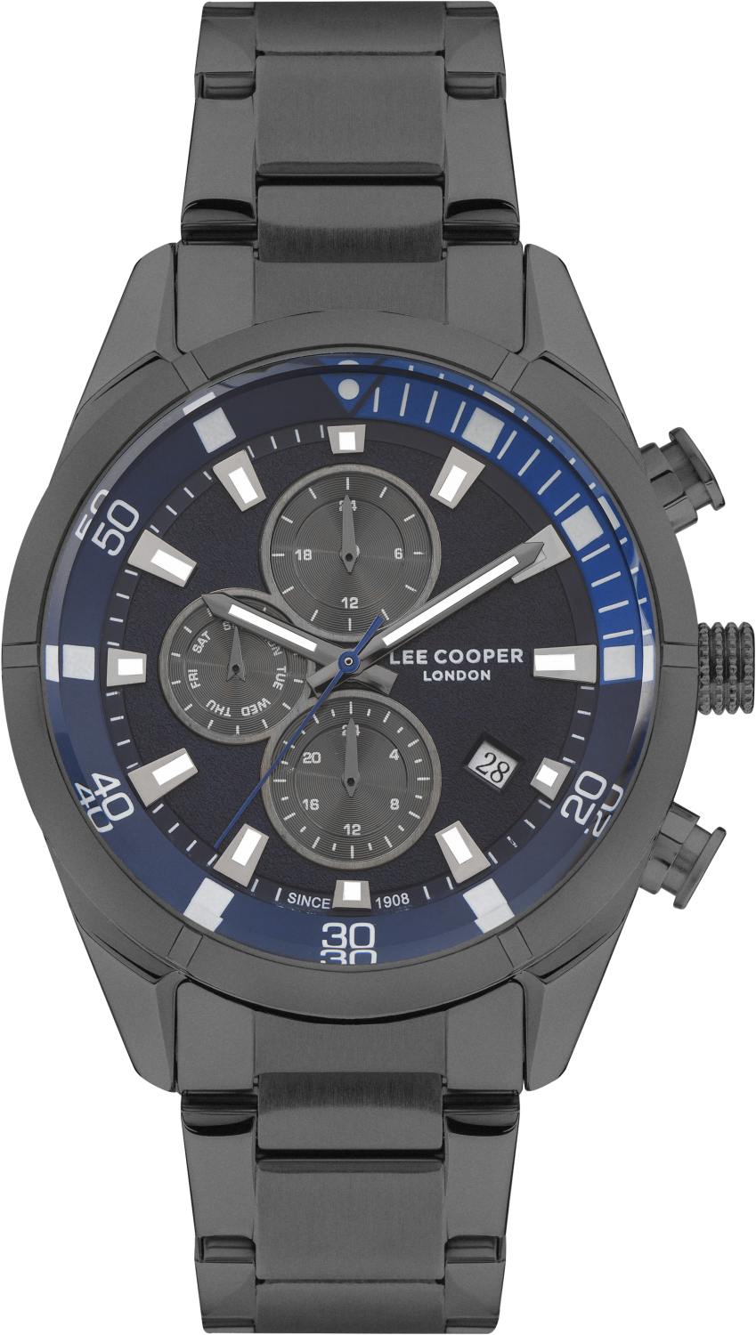 LEE COOPER  Мужские часы, кварцевый механизм, суперметалл с покрытием, 45 мм