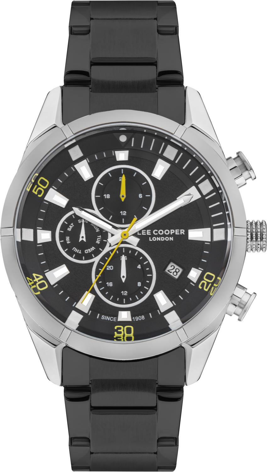 LEE COOPER  Мужские часы, кварцевый механизм, суперметалл, 45 мм
