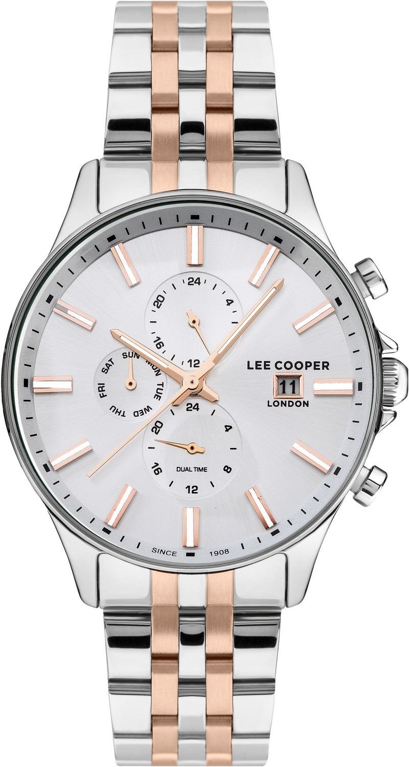 LEE COOPER  Мужские часы, кварцевый механизм, суперметалл, 45 мм