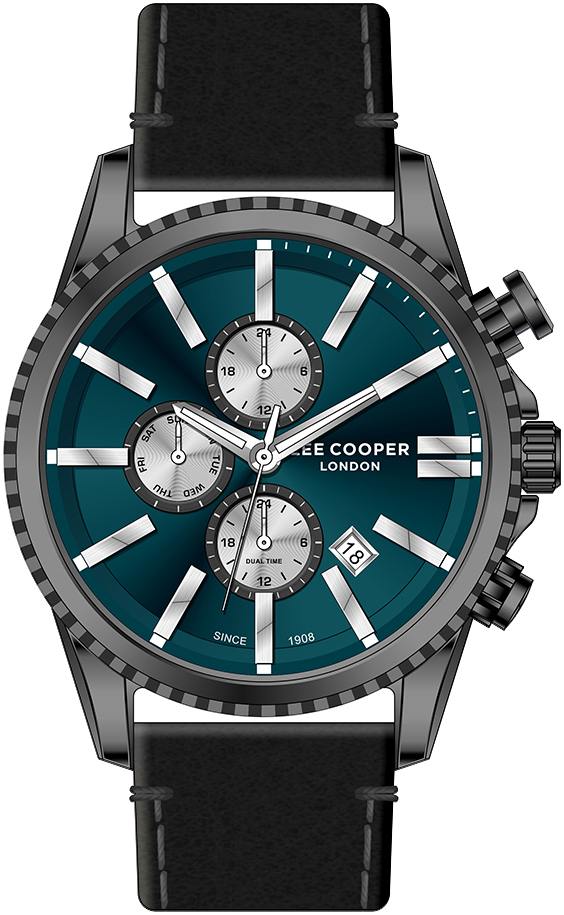 LEE COOPER  Мужские часы, кварцевый механизм, суперметалл с покрытием, 44 мм