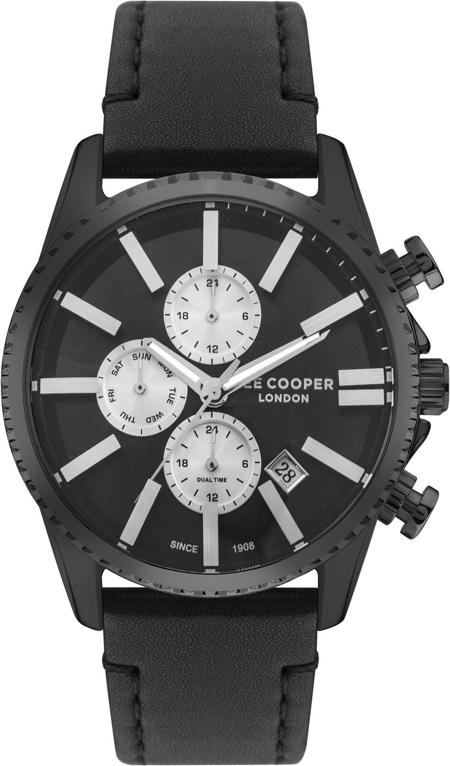 LEE COOPER  Мужские часы, кварцевый механизм, суперметалл с покрытием, 44 мм