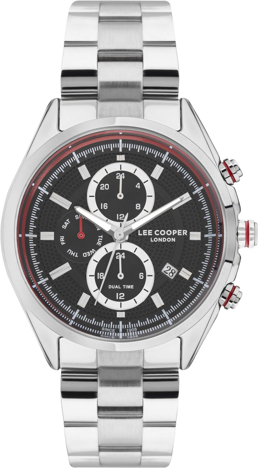 LEE COOPER  Мужские часы, кварцевый механизм, суперметалл, 46 мм