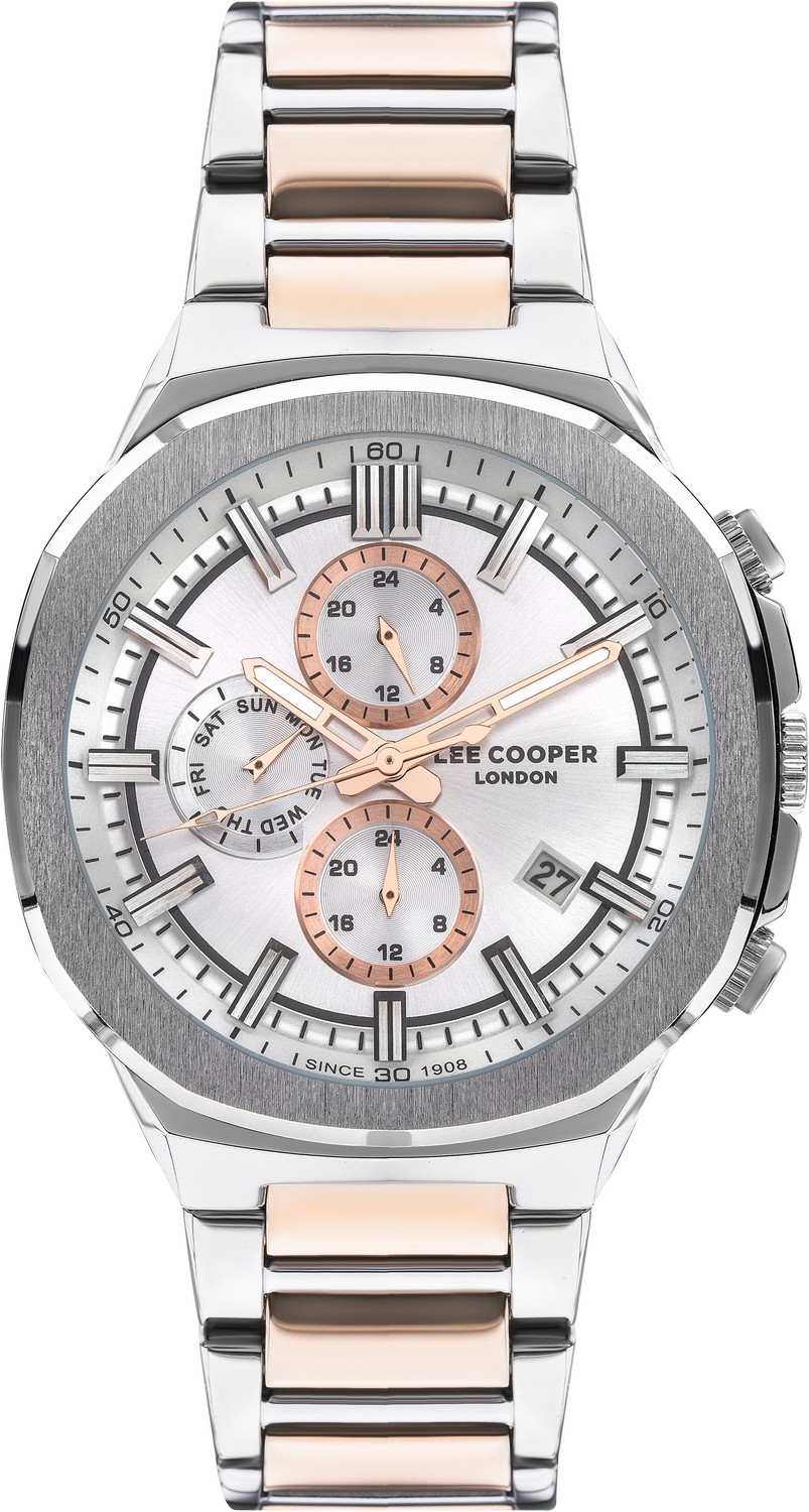 LEE COOPER  Мужские часы, кварцевый механизм, суперметалл, 45 мм