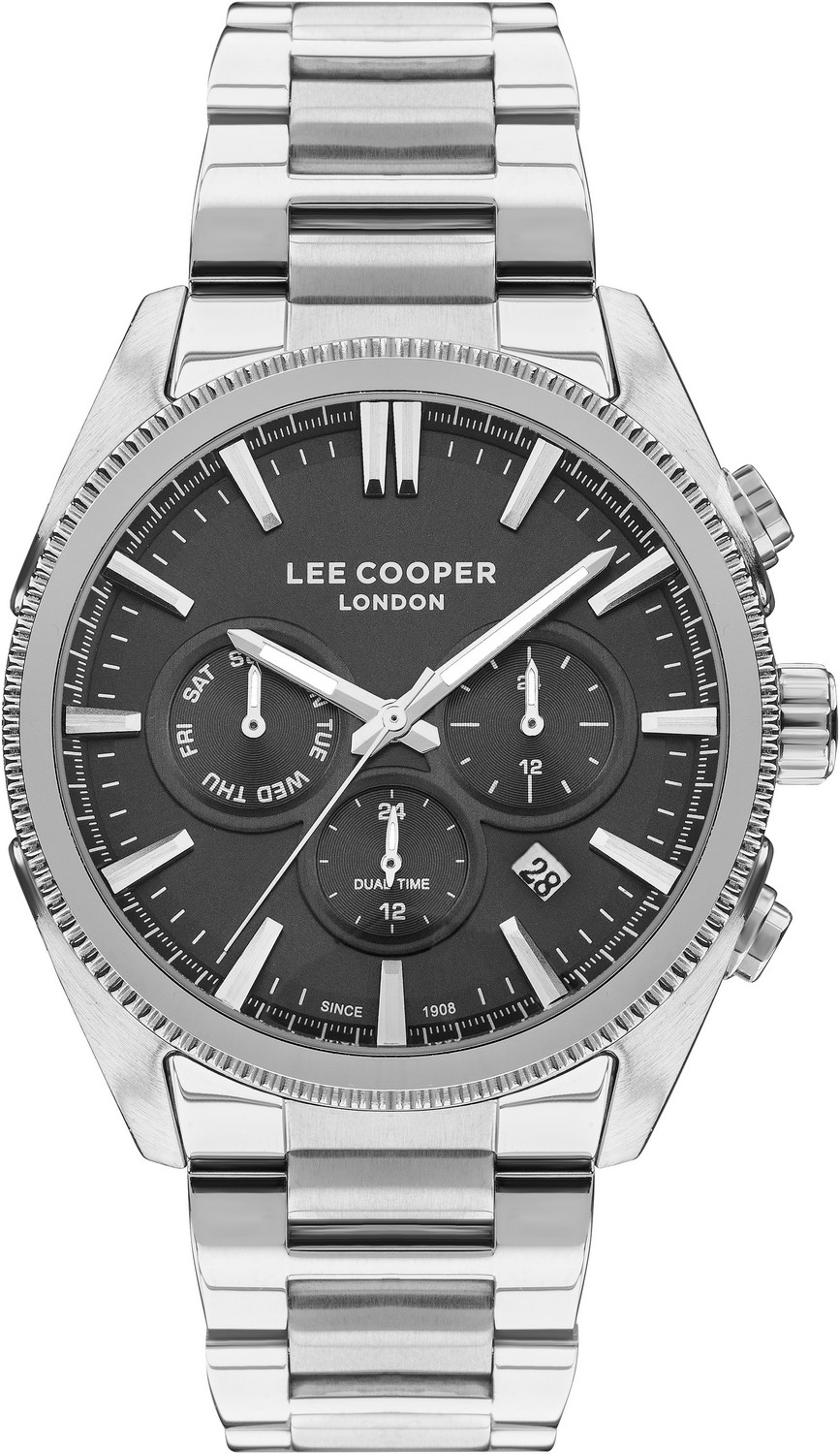 LEE COOPER  Мужские часы, кварцевый механизм, суперметалл, 44 мм