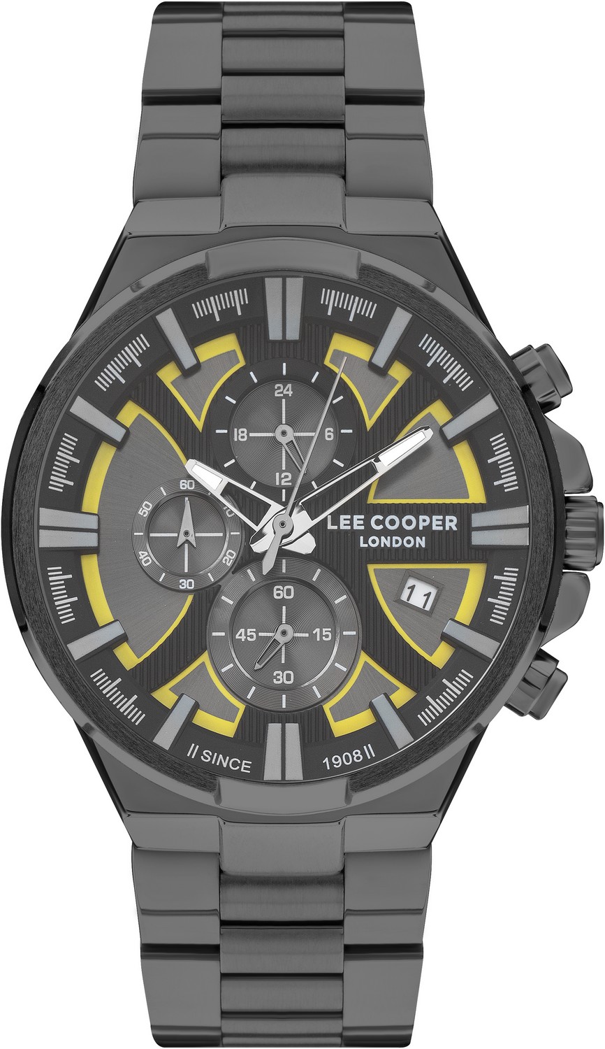 LEE COOPER  Мужские часы, кварцевый механизм, суперметалл с покрытием, 46 мм