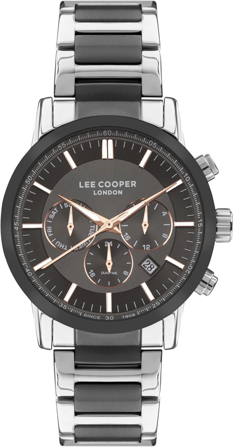 LEE COOPER  Мужские часы, кварцевый механизм, суперметалл с покрытием, 44 мм