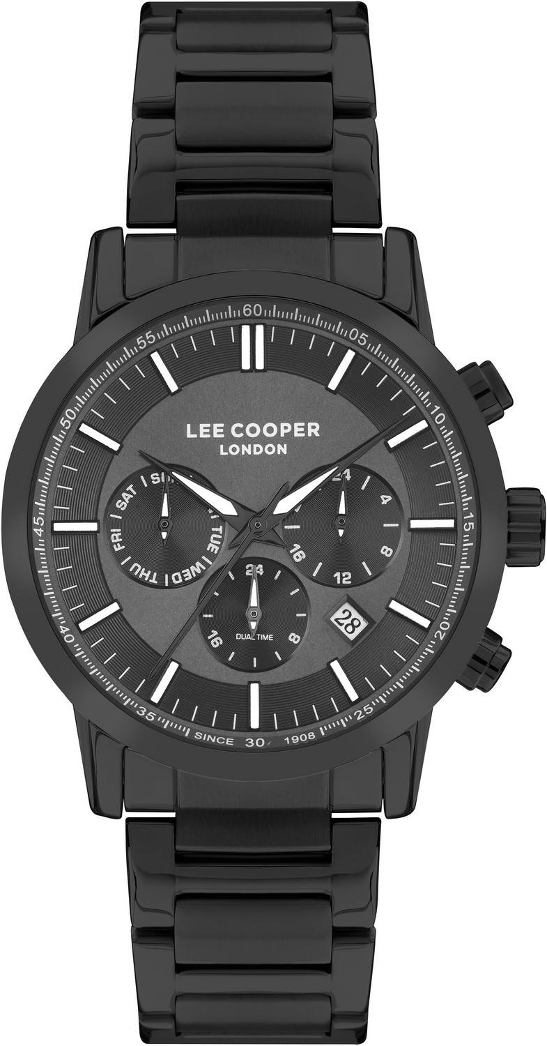 LEE COOPER  Мужские часы, кварцевый механизм, суперметалл с покрытием, 44 мм