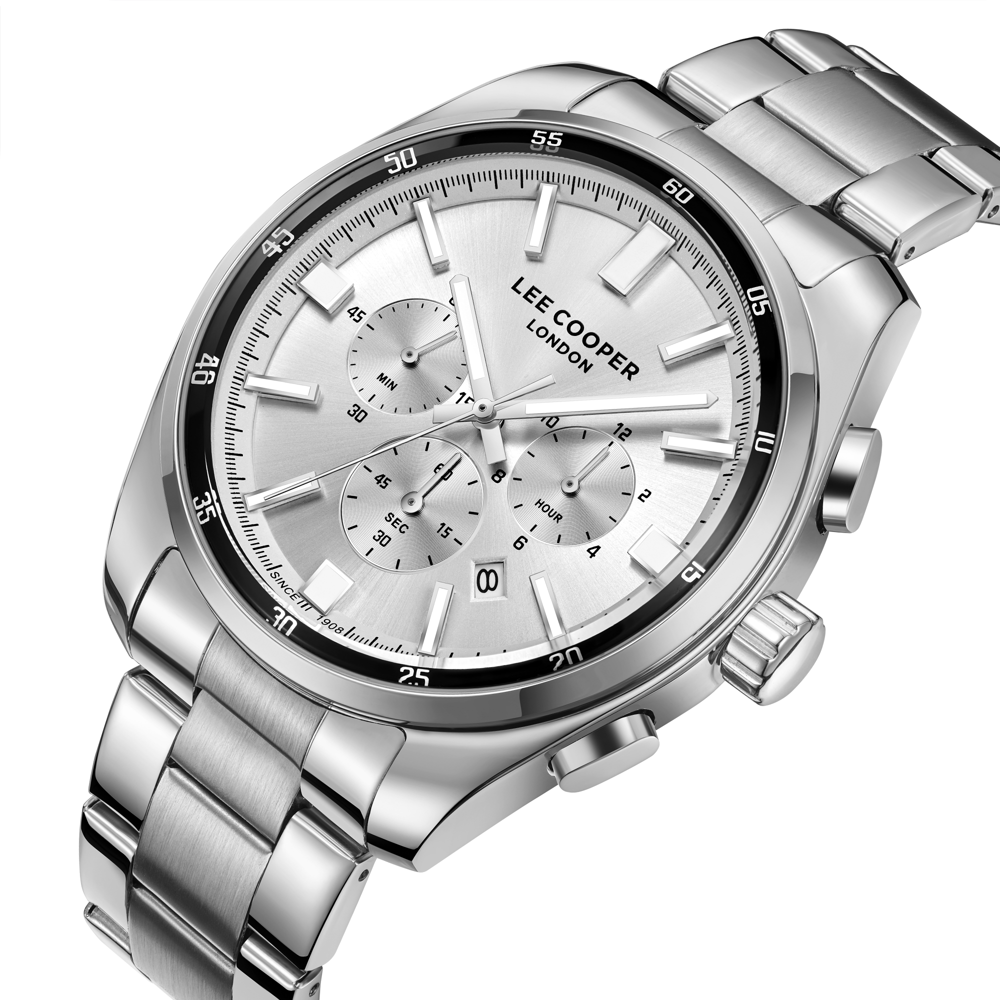 LEE COOPER  Мужские часы, кварцевый механизм, суперметалл с покрытием, 46 мм