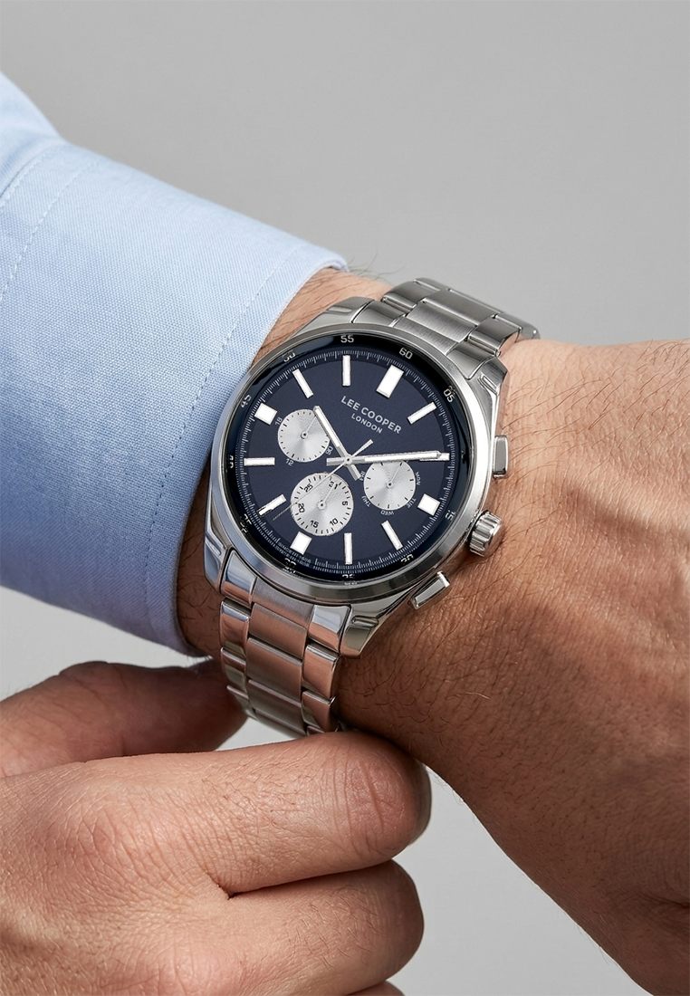 LEE COOPER  Мужские часы, кварцевый механизм, суперметалл, 46 мм