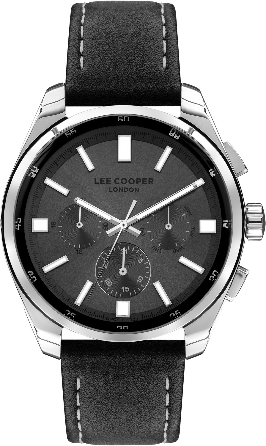 LEE COOPER  Мужские часы, кварцевый механизм, суперметалл, 46 мм