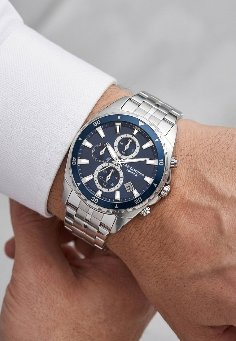 LEE COOPER  Мужские часы, кварцевый механизм, суперметалл, 44 мм