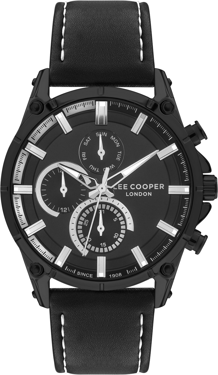 LEE COOPER  Мужские часы, кварцевый механизм, суперметалл с покрытием, 46 мм